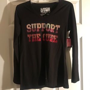NWT Support The Cure Long Sleeve T-shirt